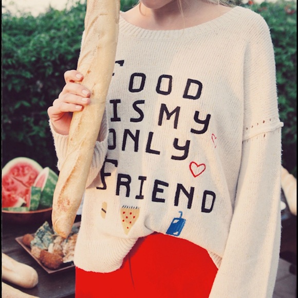 Wildfox Food is My Only Friend Sweater - Picture 1 of 12